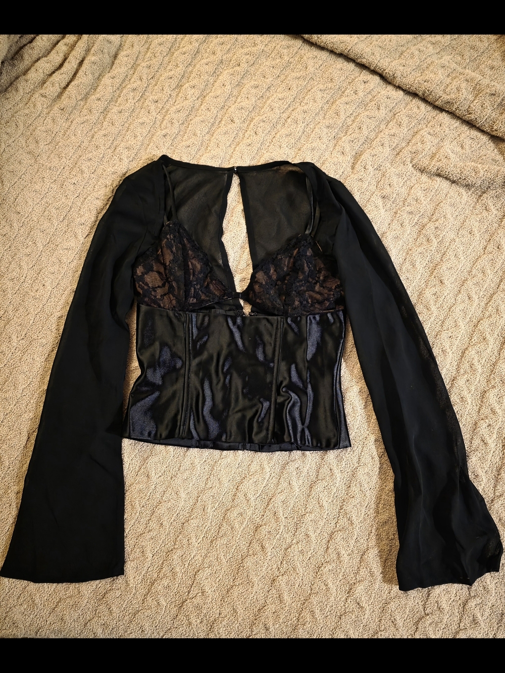 Princess Polly Black Lace Bustier Dress Top